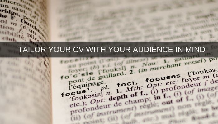 Write your Project Management CV with your target audience in mind