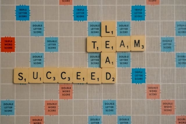 leadership strategies image on scrabble board
